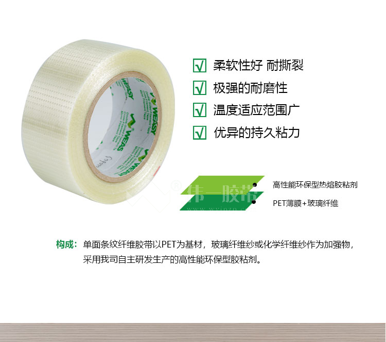纖維膠帶的產品特點